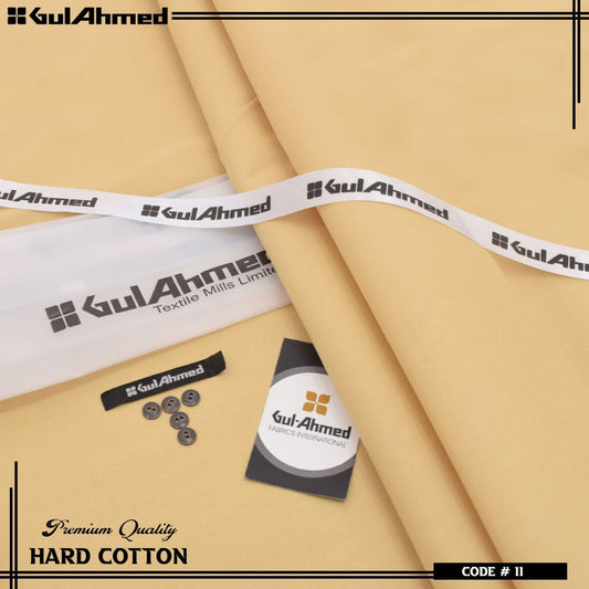 GulAhmed Hard Cotton Airjet Men’s Unstitched Summer Collection ( Beige )