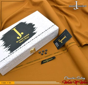 J. Elite Class 4 Season Wash N Wear With Luxury Box & Bag  ( Mustarad )