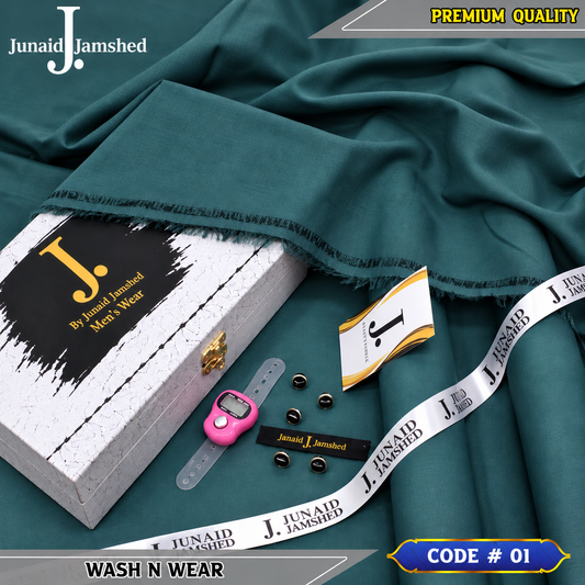 J. Premium Wash N Wear With Luxury Box & Bag  ( Royal Teal }